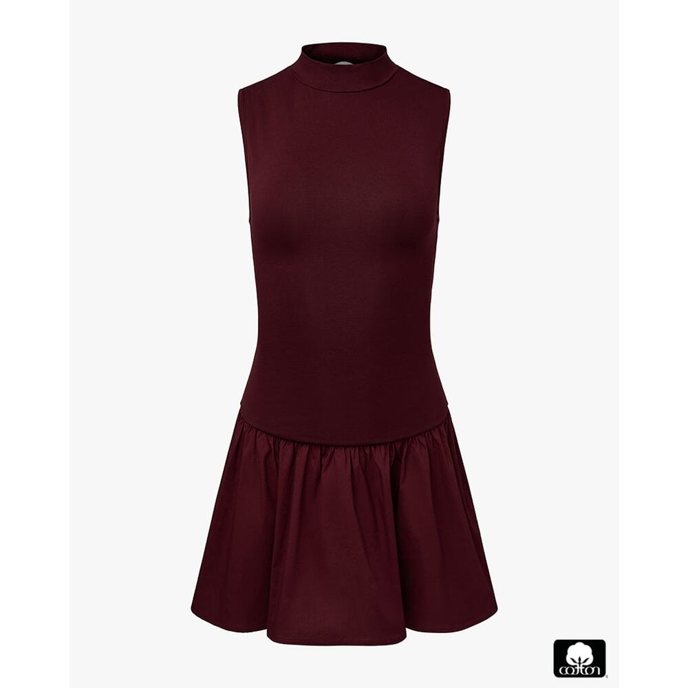 Weworewhat Mockneck Brown Dress Size XXS